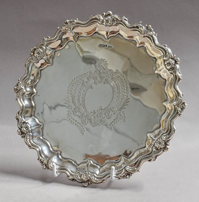 Lot 57 - An Edward VII Silver Salver, by Walker and...