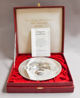 Lot 18 - An Elizabeth II Silver Commemorative Dish, by...