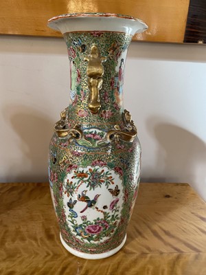 Lot 180 - A Pair of Cantonese Porcelain Vases, mid 19th...