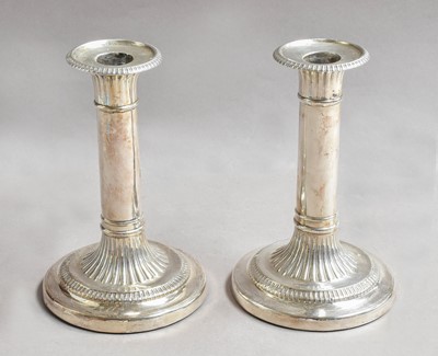 Lot 94 - A Pair of George III Silver Candlesticks, by...