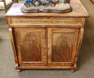 Lot 1374 - A Regency mahogany brass inlaid chiffonier,...