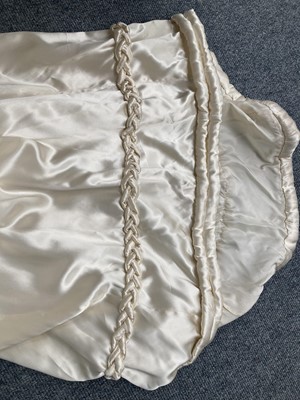 Lot 2038 - A Regency Style Cream Silk Wedding Dress, with...