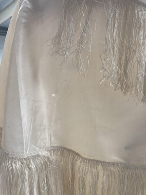 Lot 2038 - A Regency Style Cream Silk Wedding Dress, with...