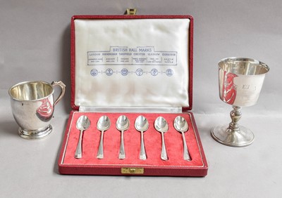 Lot 24 - A Collection of Assorted Silver, comprising: a...