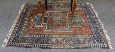 Lot 1229 - Turkish rug, of Sevan Kazak design the field...