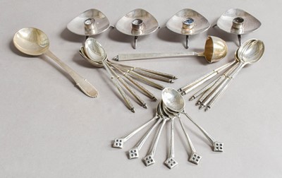 Lot 82 - A Collection of Assorted Danish Silver and...