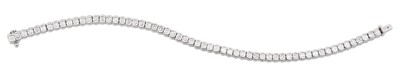 Lot 2320 - An 18 Carat White Gold Diamond Line Bracelet