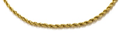 Lot 345 - An 18 carat gold rope twist chain, length 41.5cm