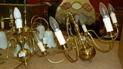 Lot 590 - Four various chandeliers