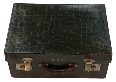 Lot 2221 - Early 20th Century Green Crocodile Leather...