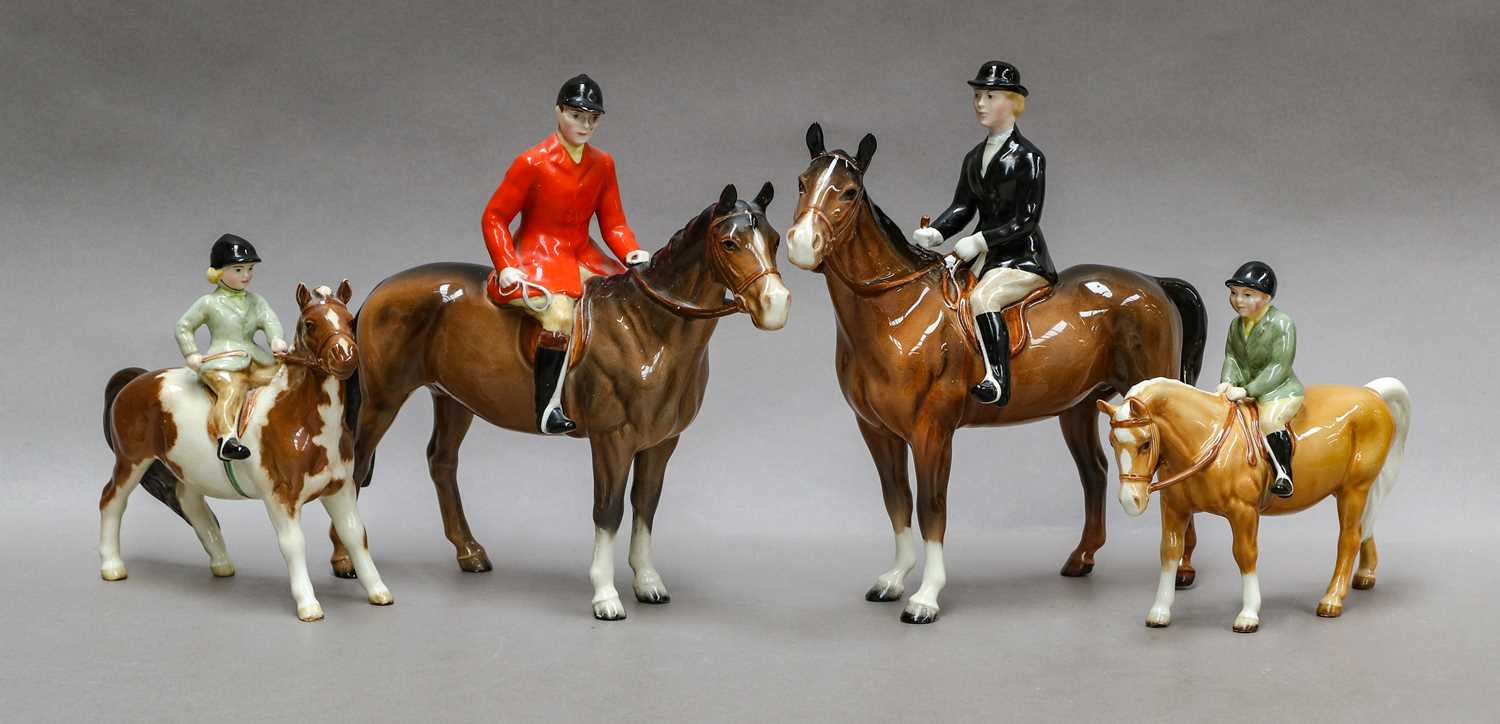 Lot 1141 - Beswick Hunting Group