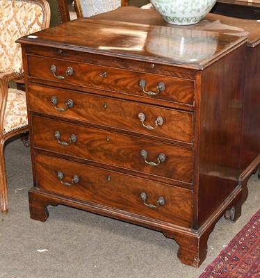 Lot 1305 - A George III mahogany bachelors chest with...