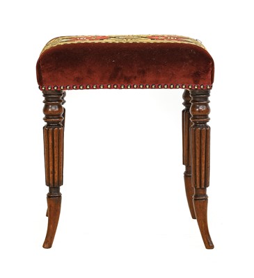 Lot 896 - A William IV Mahogany Dressing Stool, in the...