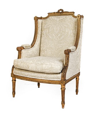 Lot 950 - A Late 19th Century Carved Giltwood Armchair,...