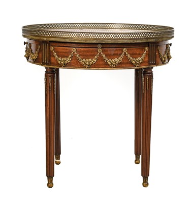 Lot 1262 - A French Marble Top Circular Mahogany...