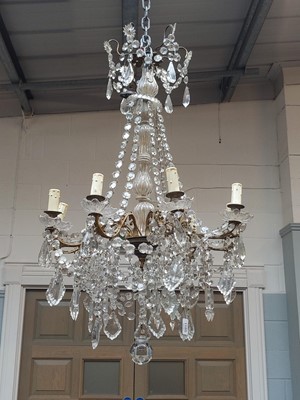 Lot 1185 - An early 20th century French chandelier with...