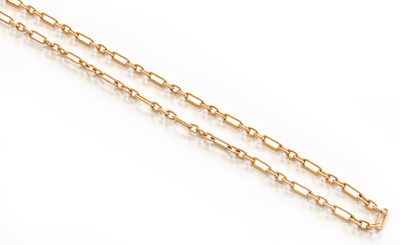 Lot 168 - A 9 carat gold fancy link chain, length 75.5cm