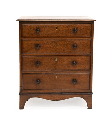 Lot 723 - A George III Mahogany Straight Front Chest of...