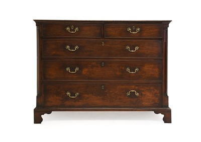 Lot 853 - A Late George III Walnut Straight Front Chest...