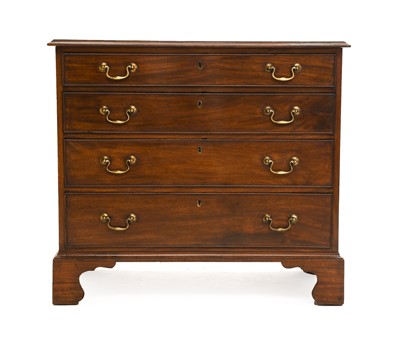 Lot 829 - A George III Mahogany and Oak-Lined Straight...