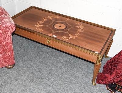 Lot 1305 - A reproduction mahogany and burr walnut...