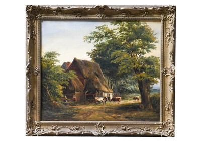 Lot 1005 - British School (19th Century) Rural Cottage...