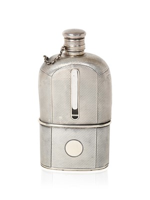Lot 2106 - A Victorian Silver-Mounted Glass Spirit-Flask