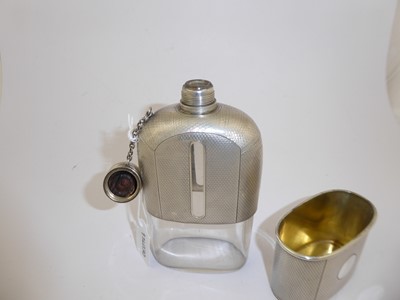 Lot 2106 - A Victorian Silver-Mounted Glass Spirit-Flask