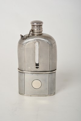 Lot 2106 - A Victorian Silver-Mounted Glass Spirit-Flask