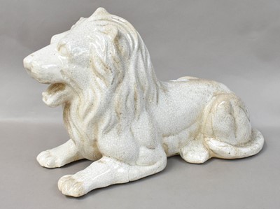 Lot 307 - A 20th Century White Crackle Glazed Model of a...