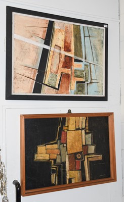 Lot 1083 - T Brooker (20th century) Abstract Signed and...