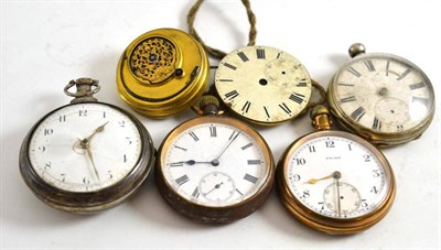 Lot 8 - A silver pair cased pocket watch with Pratt Askrigg watch papers, pocket watch stamped ";fine...