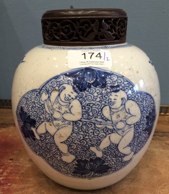 Lot 174 - A Chinese Porcelain Ginger Jar, in Kangxi...