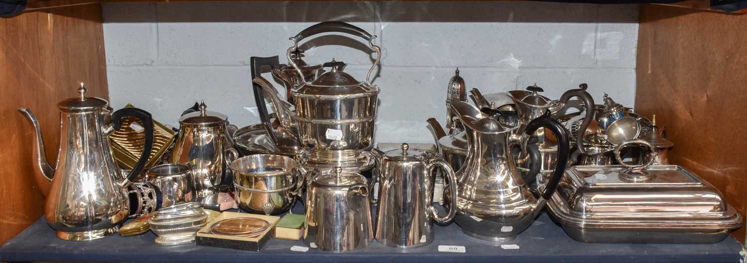 Lot 88 - A collection of assorted silver plate,...
