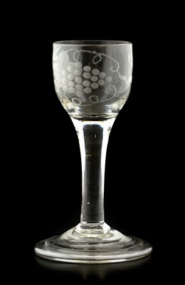 Lot 18 - A Dwarf Wine Glass, circa 1760, the...