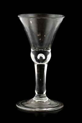 Lot 7 - A Dwarf Wine Glass, circa 1750, the thistle...