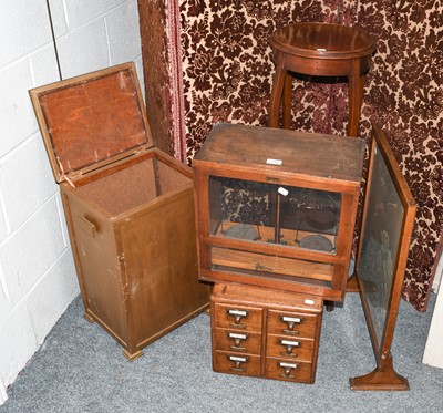 Lot 1268 - An Edwardian mahogany jardiniere stand, a...