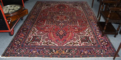 Lot 1190 - Heriz Carpet, the strawberry field of angular...