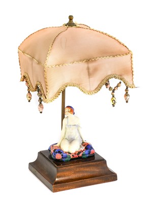 Lot 1024 - A Royal Doulton Negligee Figural Table Lamp,...