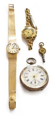 Lot 225 - A lady's 9 carat gold Tissot wristwatch,...