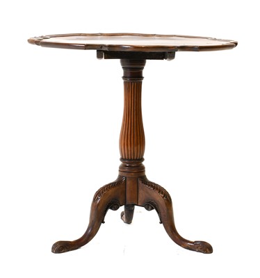 Lot 850 - A George III Mahogany Pie Crust Tripod Table,...