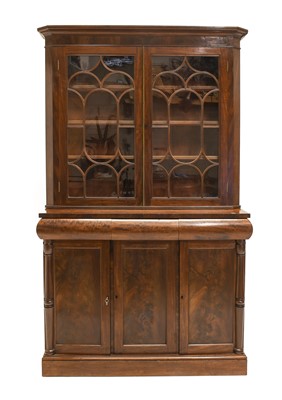 Lot 851 - A Victorian Mahogany Bookcase Cabinet, the...