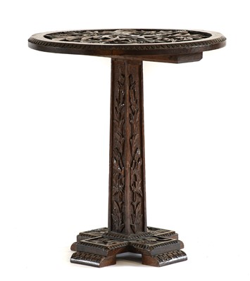 Lot 1204 - A Scottish Carved Oak Occasional Table, circa...