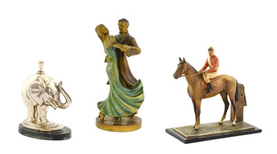 Lot 316 - An Austrian Cold-Painted Spelter Match Lighter,...