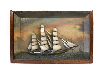 Lot 395 - A Ship Diorama, late 19th century, as a...