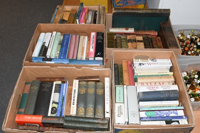 Lot 1224 - A quantity of books including leather bindings,...