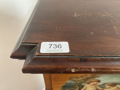 Lot 736 - An Edwardian Satinwood and Polychrome Painted...