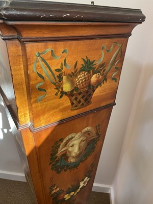 Lot 736 - An Edwardian Satinwood and Polychrome Painted...