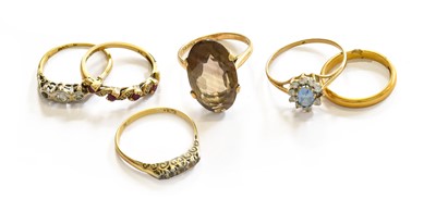 Lot 181 - A 22 carat gold band ring, finger size L; and...