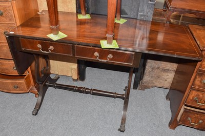 Lot 1251 - A Reproduction Mahogany Sofa Table, 90cm...